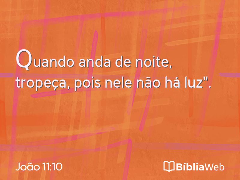 João 11:10 em imagem para compartilhar