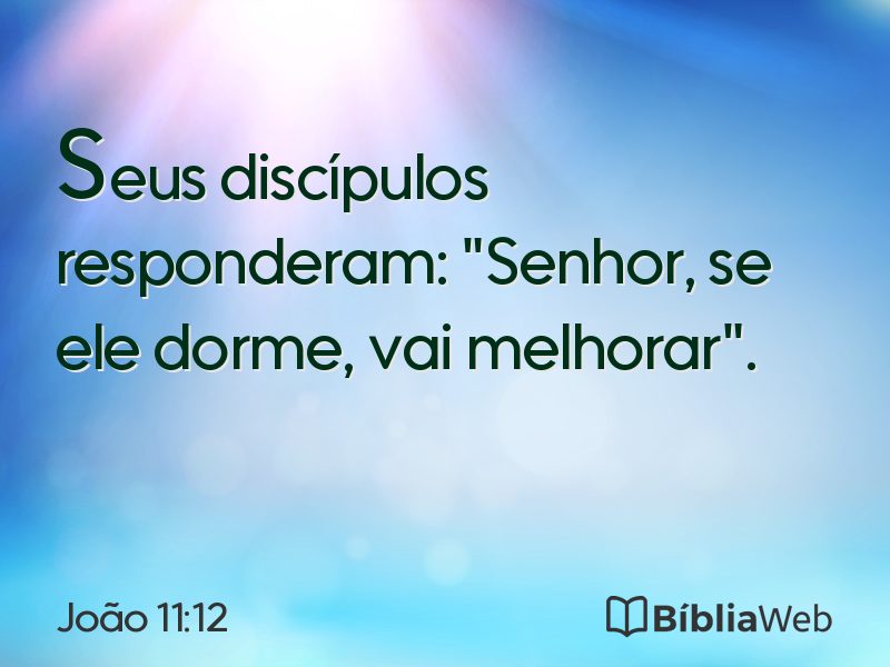 João 11:12 em imagem para compartilhar