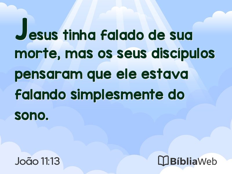 João 11:13 em imagem para compartilhar