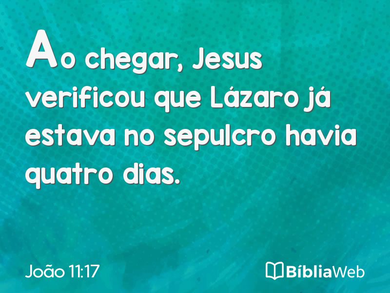 João 11:17 em imagem para compartilhar