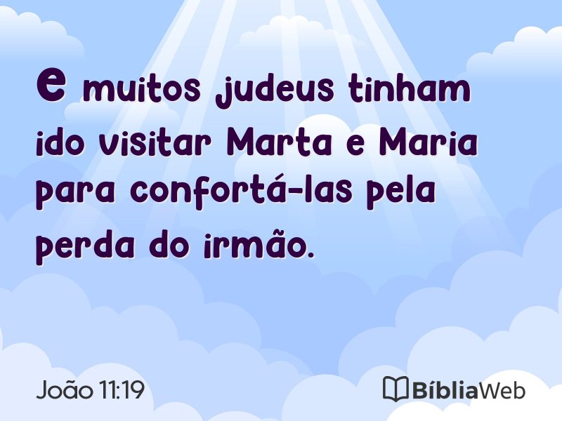 João 11:19 em imagem para compartilhar