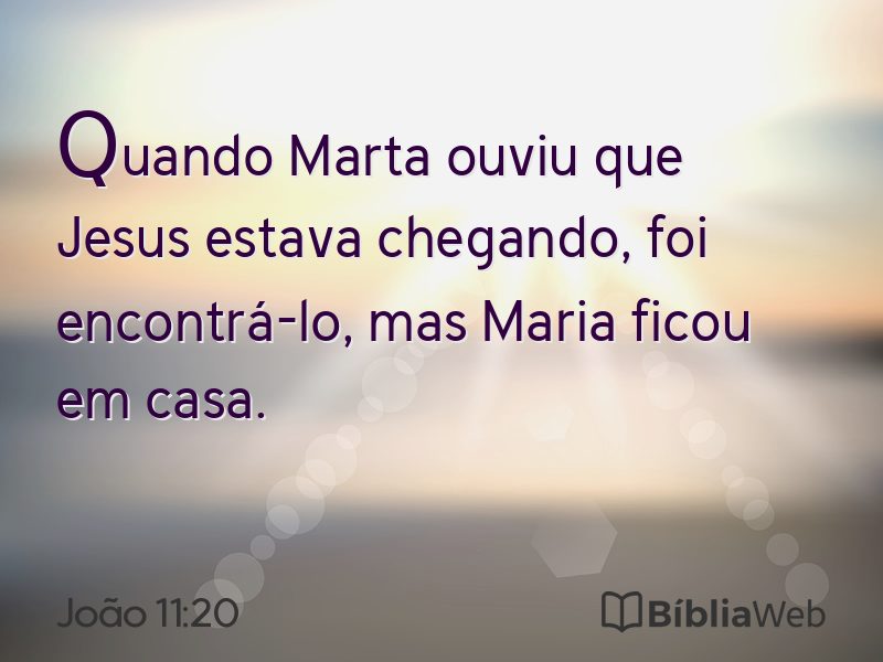 João 11:20 em imagem para compartilhar