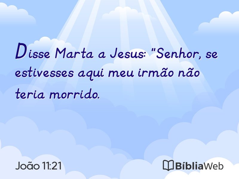 João 11:21 em imagem para compartilhar