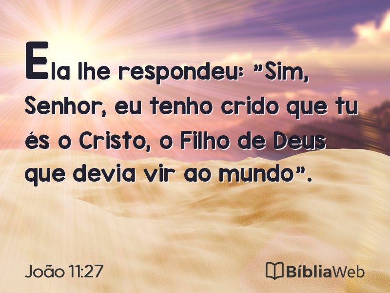 João 11:27 em imagem para compartilhar