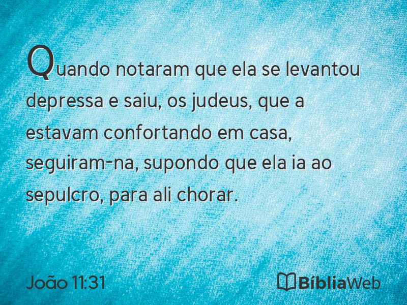 João 11:31 em imagem para compartilhar