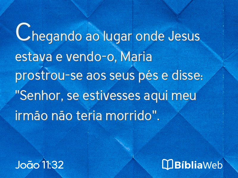 João 11:32 em imagem para compartilhar