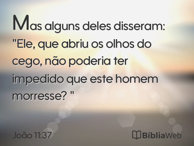 João 11:37 em imagem para compartilhar