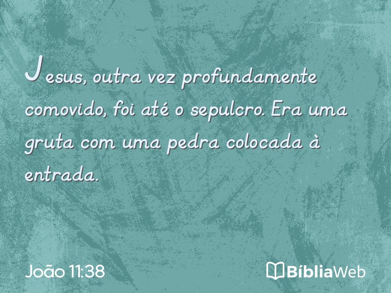 João 11:38 em imagem para compartilhar