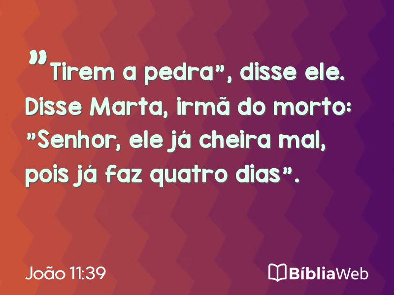 João 11:39 em imagem para compartilhar