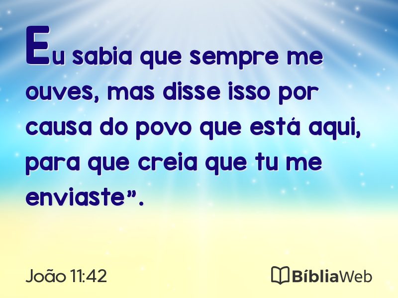 João 11:42 em imagem para compartilhar