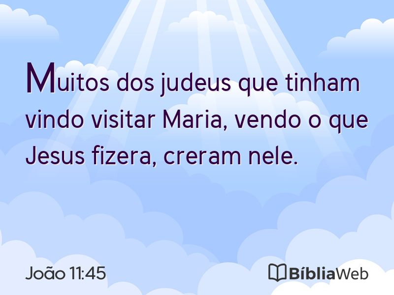 João 11:45 em imagem para compartilhar
