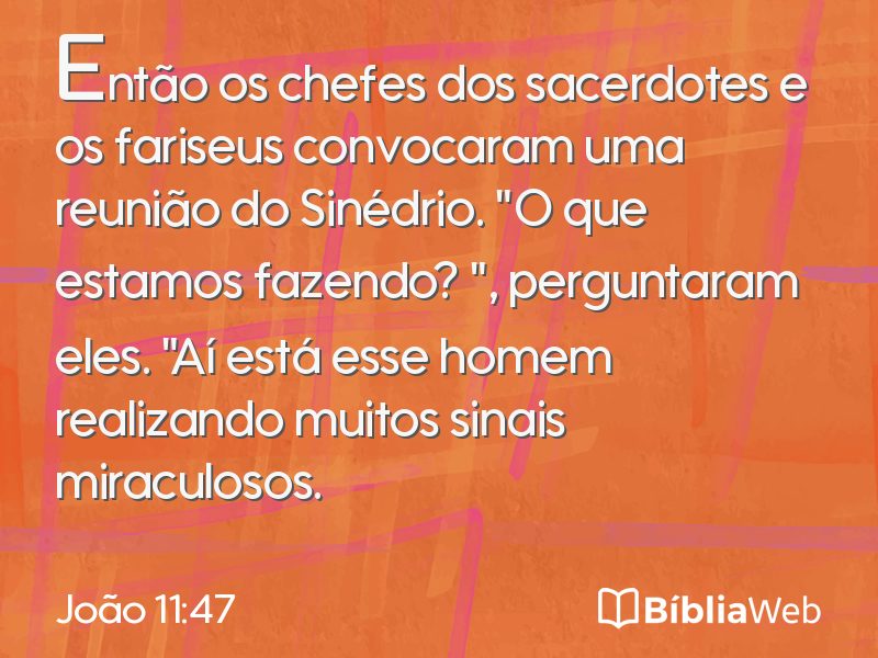 João 11:47 em imagem para compartilhar
