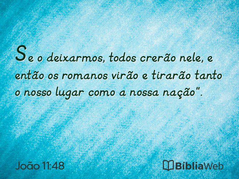 João 11:48 em imagem para compartilhar