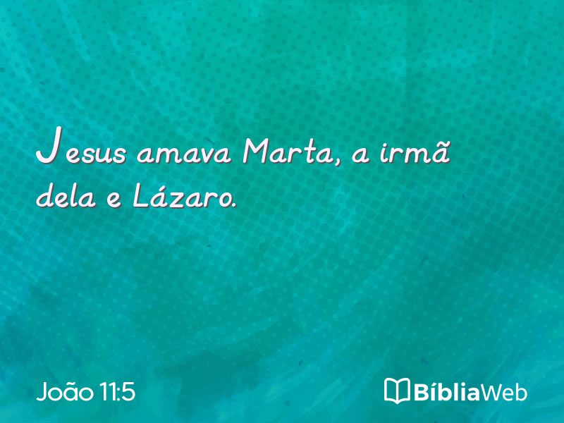 João 11:5 em imagem para compartilhar