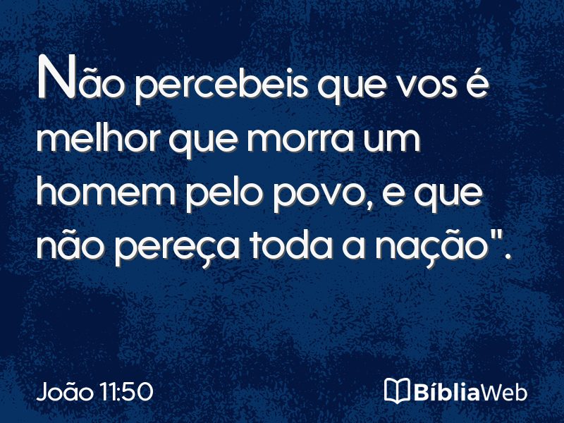 João 11:50 em imagem para compartilhar