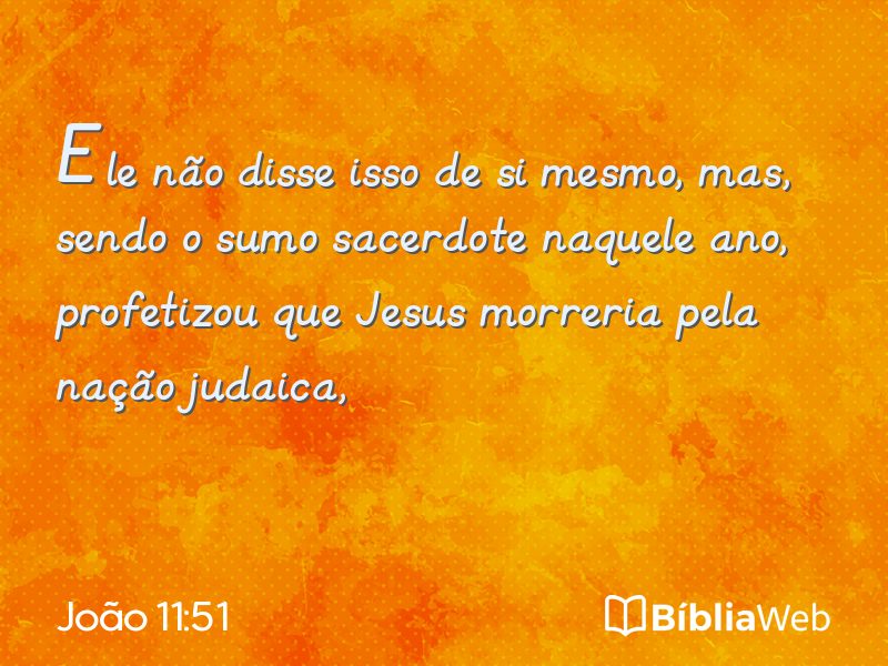 João 11:51 em imagem para compartilhar