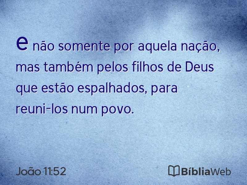 João 11:52 em imagem para compartilhar