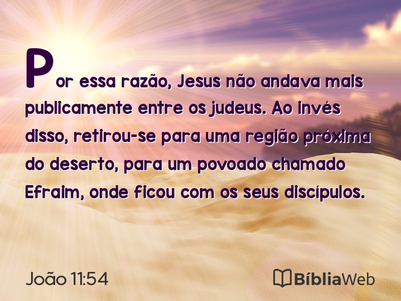 João 11:54 em imagem para compartilhar