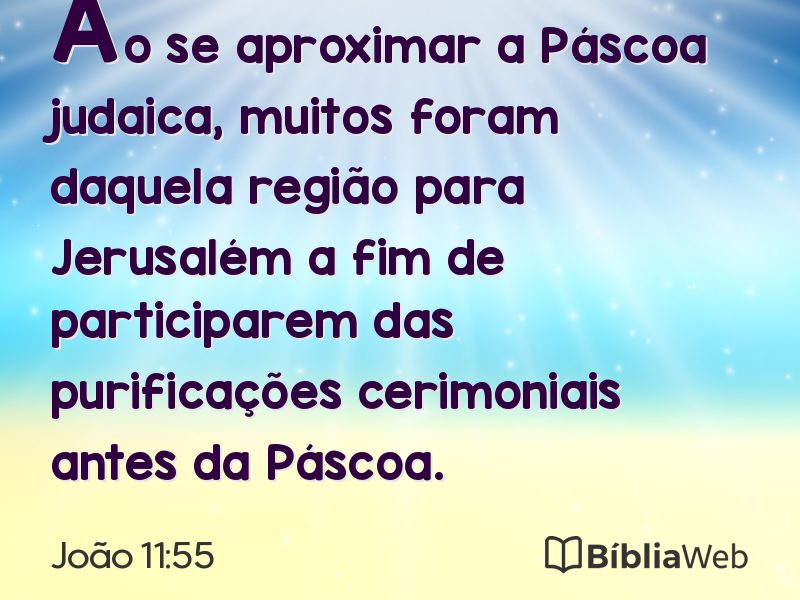 João 11:55 em imagem para compartilhar