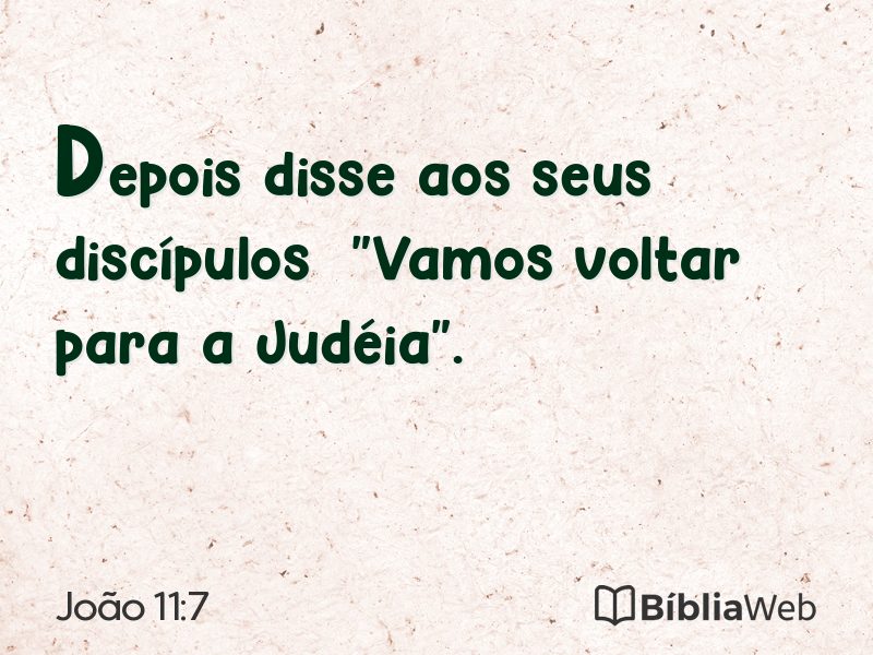 João 11:7 em imagem para compartilhar