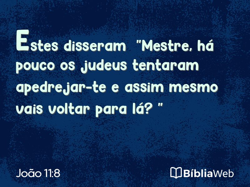 João 11:8 em imagem para compartilhar