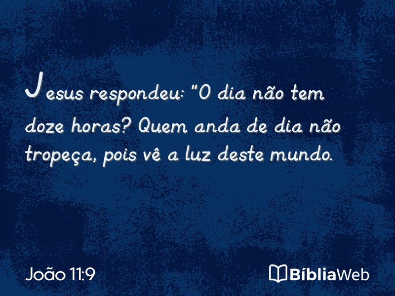 João 11:9 em imagem para compartilhar