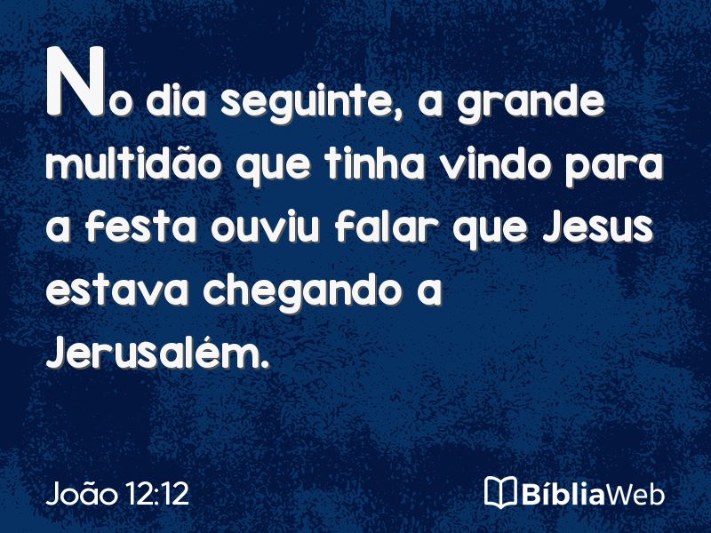 João 12:12 em imagem para compartilhar