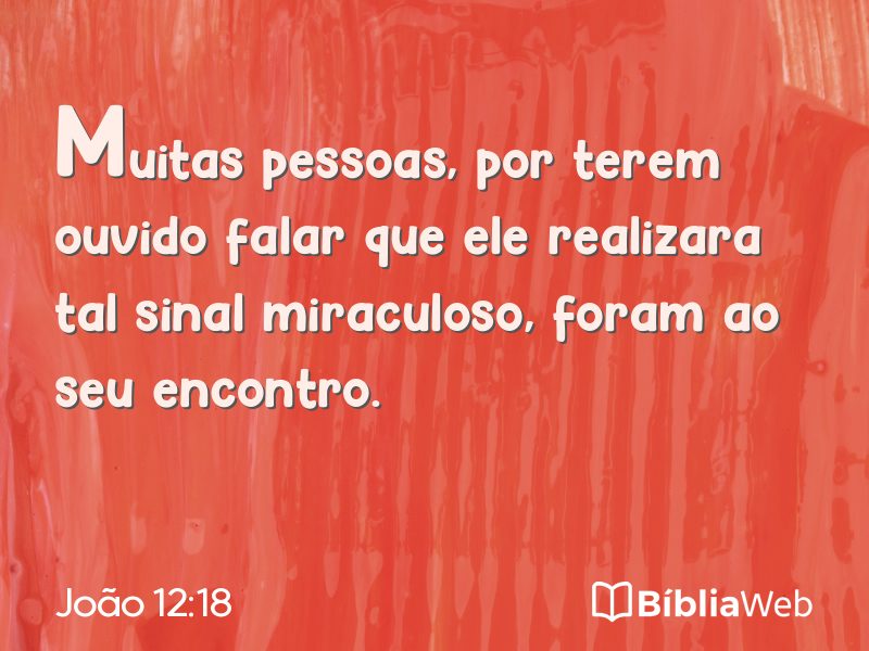 João 12:18 em imagem para compartilhar