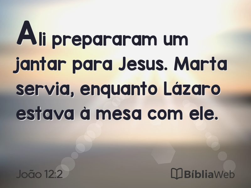 João 12:2 em imagem para compartilhar
