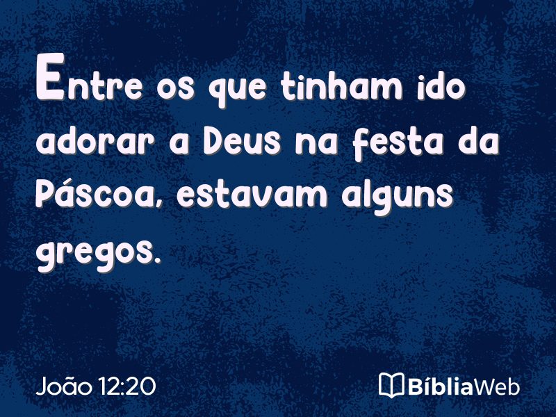 João 12:20 em imagem para compartilhar