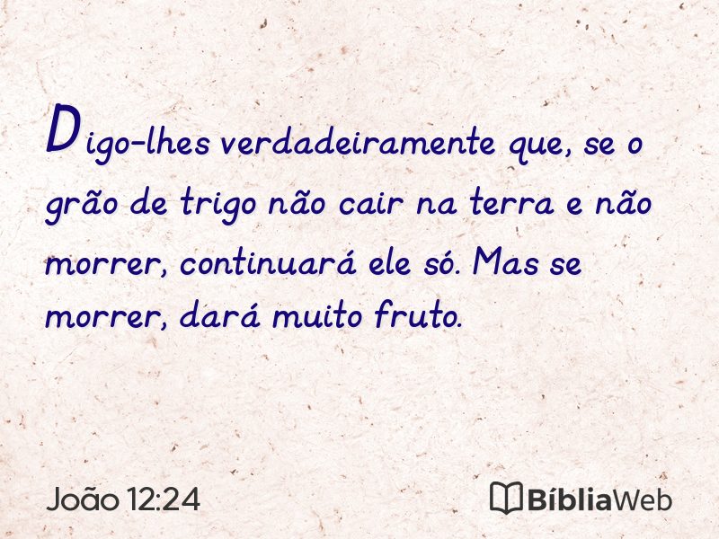 João 12:24 em imagem para compartilhar