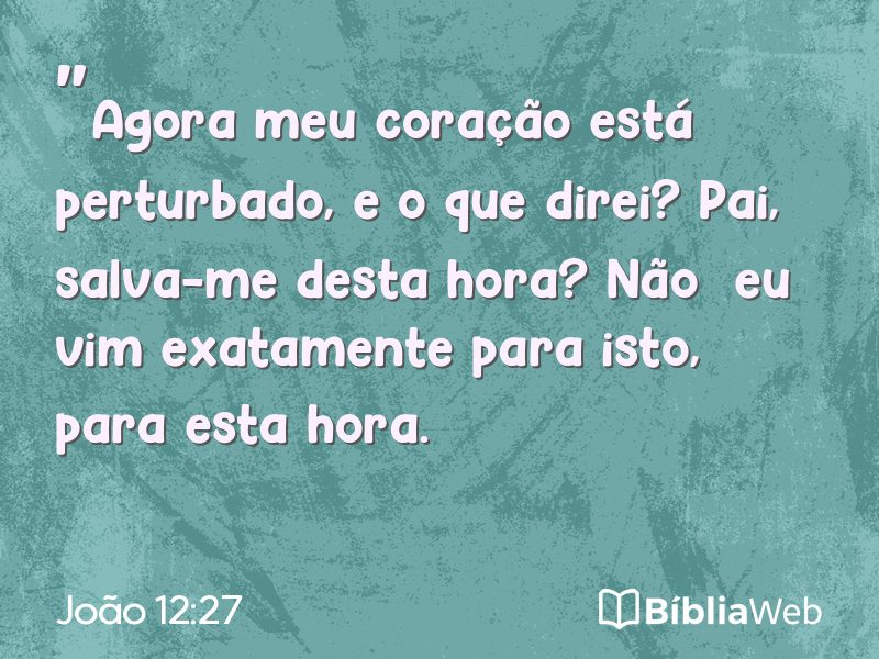 João 12:27 em imagem para compartilhar