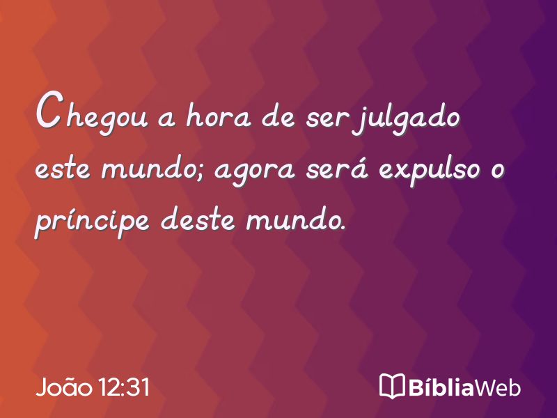 João 12:31 em imagem para compartilhar