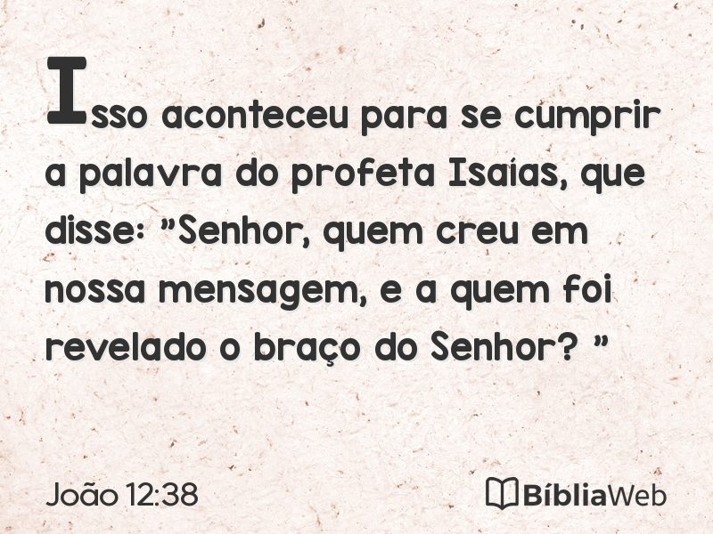 João 12:38 em imagem para compartilhar