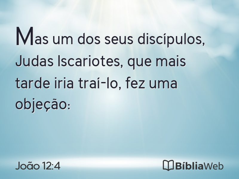 João 12:4 em imagem para compartilhar