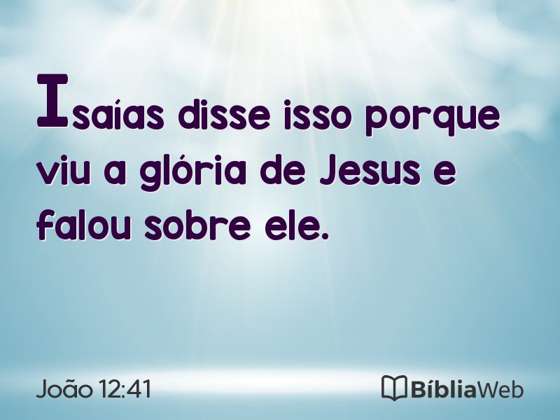 João 12:41 em imagem para compartilhar
