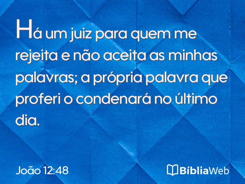 João 12:48 em imagem para compartilhar
