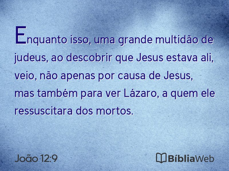João 12:9 em imagem para compartilhar