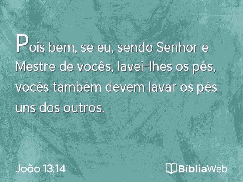 João 13:14 em imagem para compartilhar