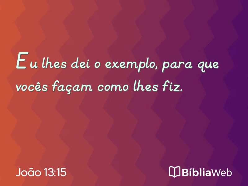 João 13:15 em imagem para compartilhar