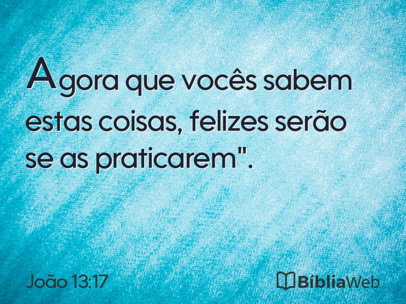 João 13:17 em imagem para compartilhar