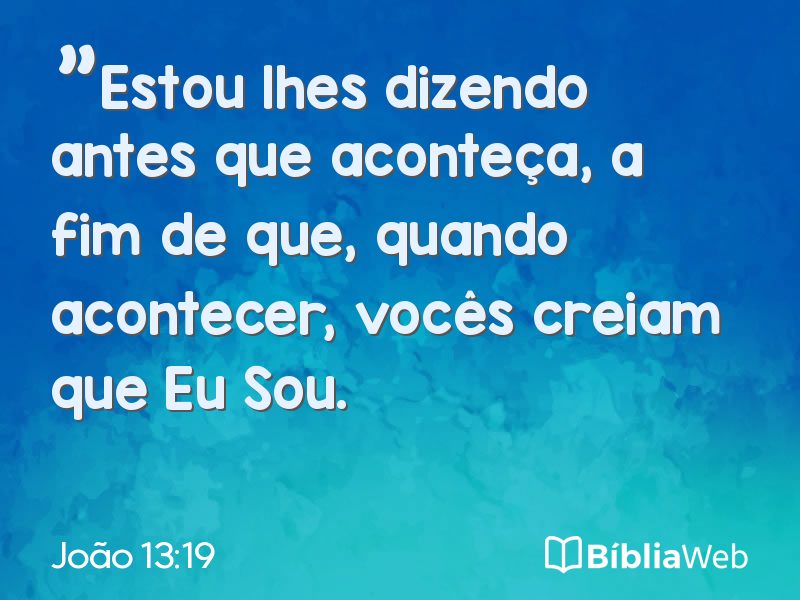 João 13:19 em imagem para compartilhar