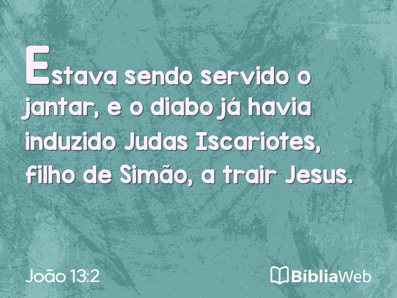João 13:2 em imagem para compartilhar