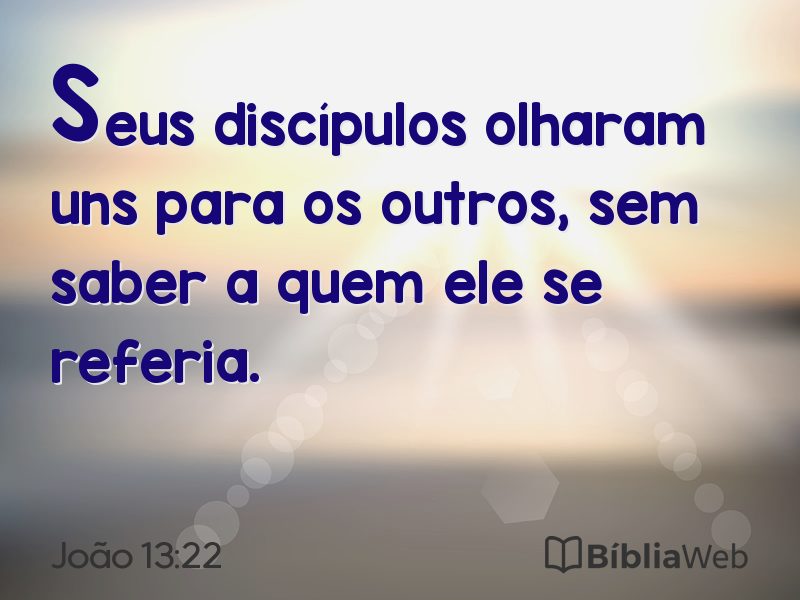 João 13:22 em imagem para compartilhar