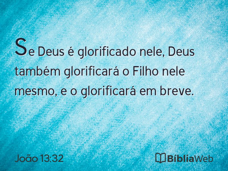 João 13:32 em imagem para compartilhar