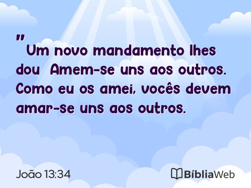 João 13:34 em imagem para compartilhar