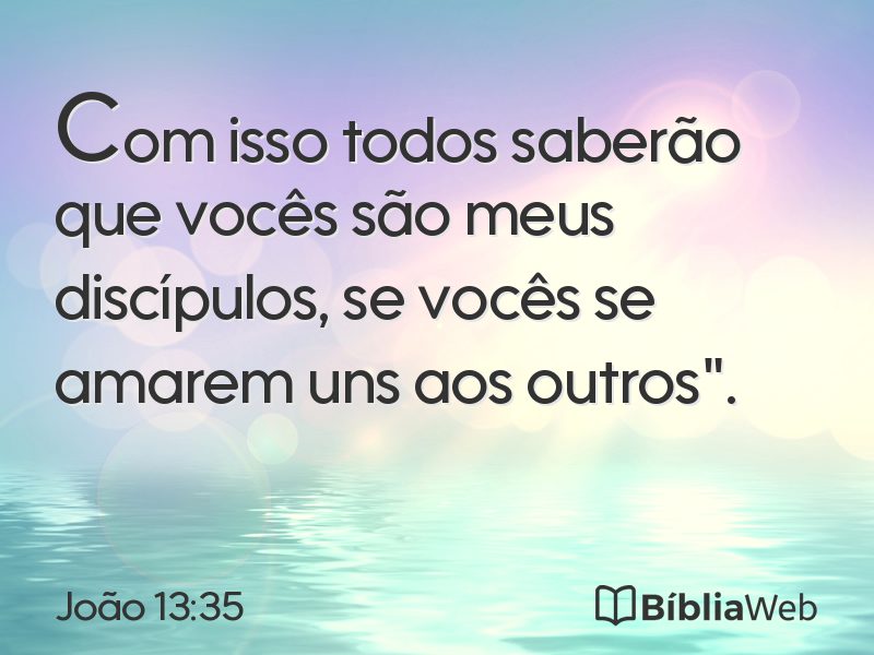 João 13:35 em imagem para compartilhar