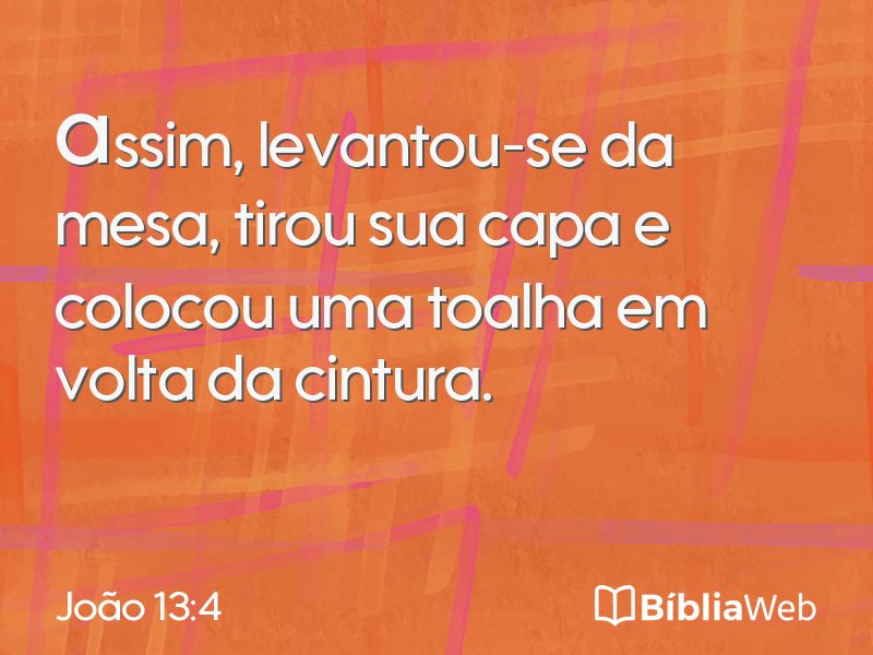 João 13:4 em imagem para compartilhar