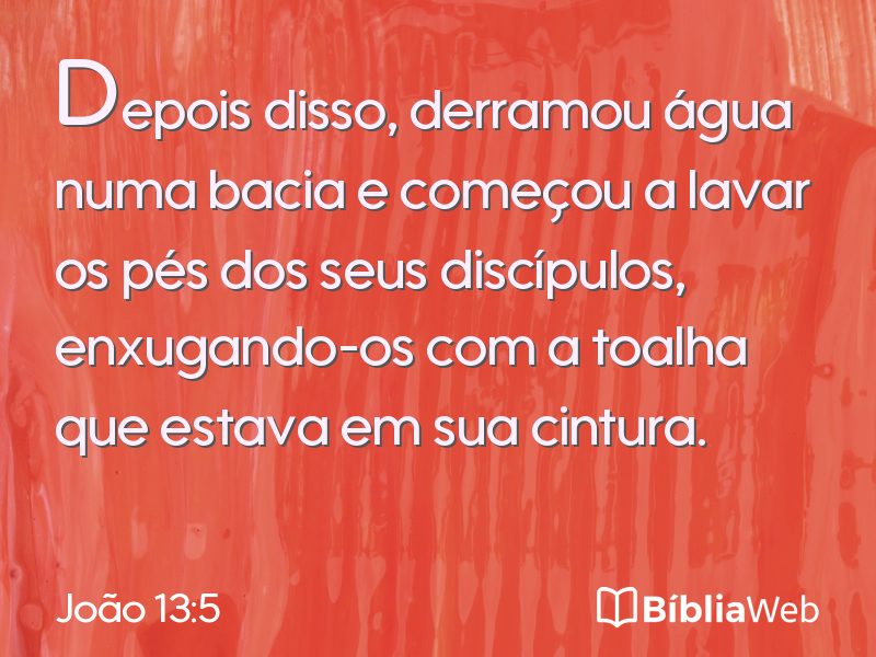 João 13:5 em imagem para compartilhar