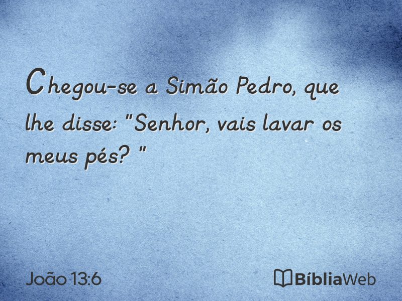 João 13:6 em imagem para compartilhar